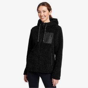 NWT Women's Chilali Fleece Full-Zip Hoodie in Black (size L)